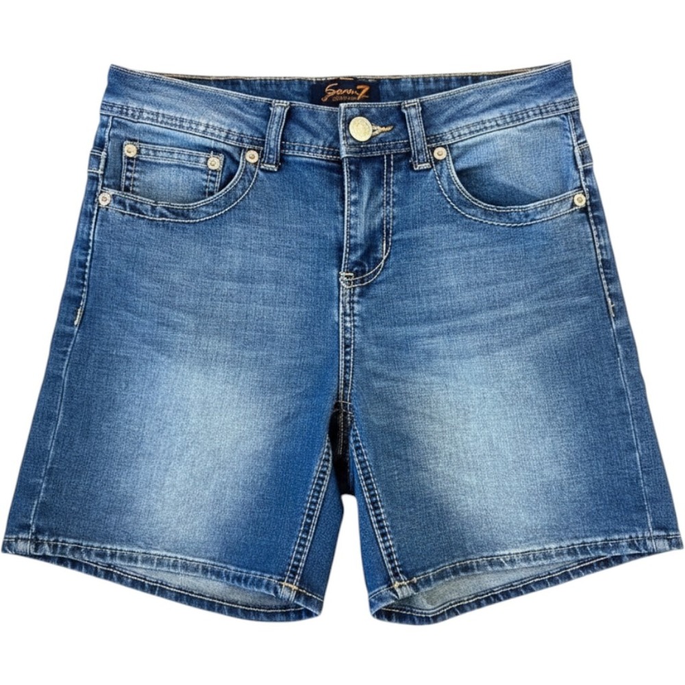 Seven7 Blue Jean Shorts with Classic Style